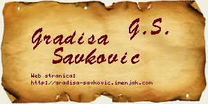 Gradiša Savković vizit kartica